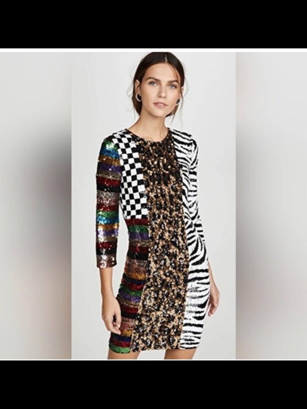Alice + Olivia Jae Sequin Mini Dress Size 6 - Picture 13 of 16